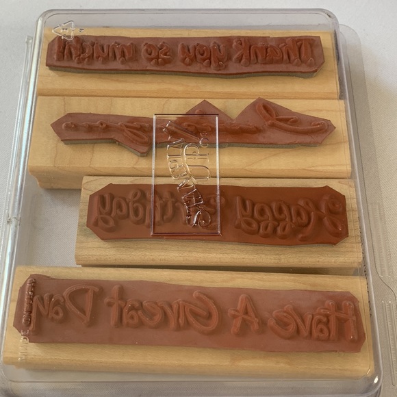 Stampin' Up VOGUE VERSES Mounted Wood Stamp Set RETIRED - Picture 2 of 3